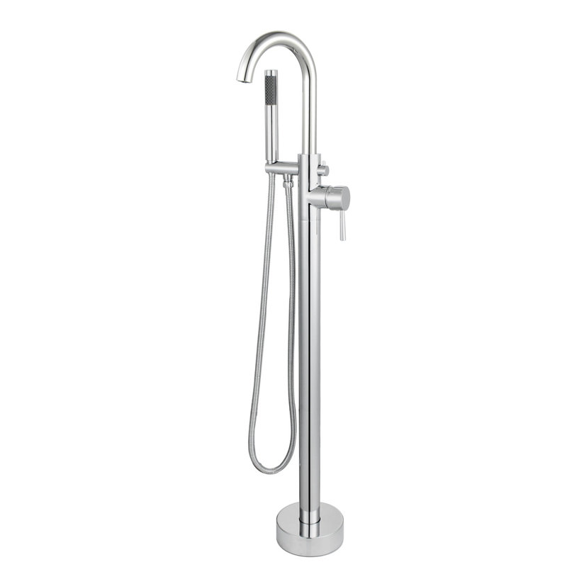 1 Handle Floor Tub Filler with Diverter, Chrome