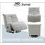 Fauteuil inclinable oscillant en chenille Talmon Oyster-454749469