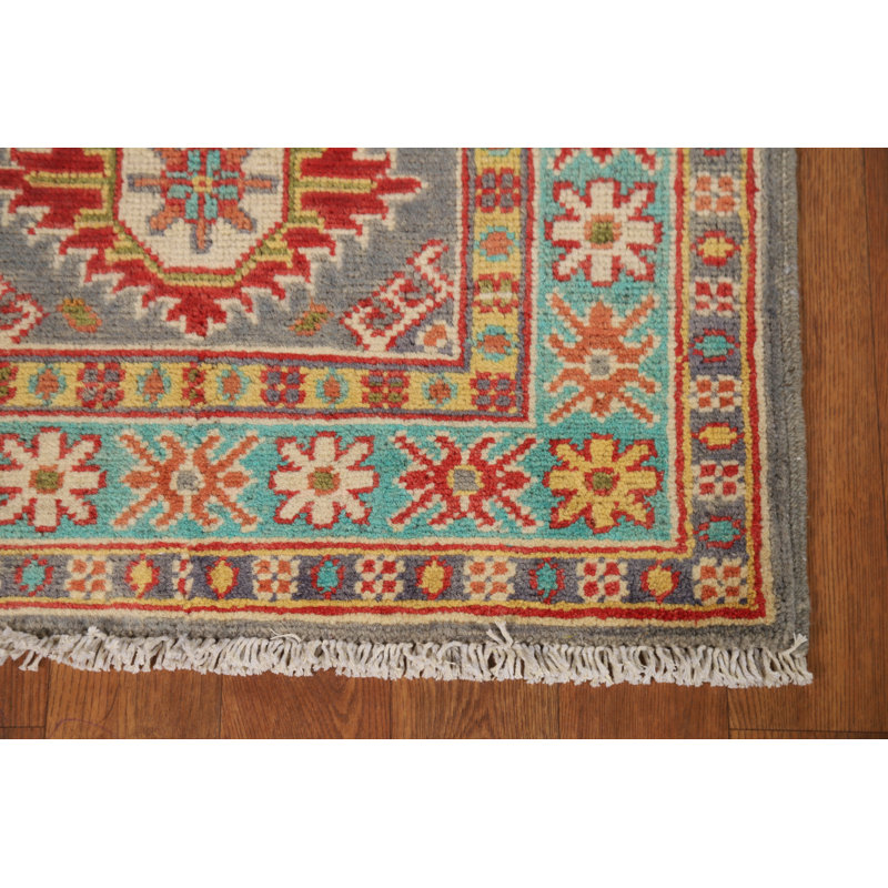Tapis de vestibule oriental traditionnel gris Kazak 2x3