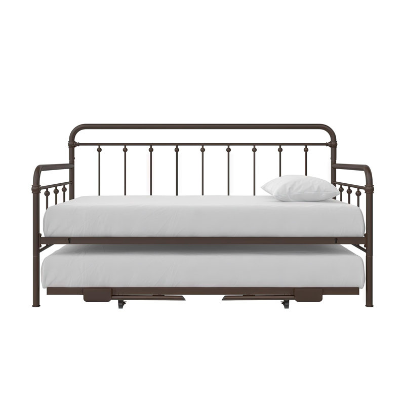 Beant Daybed with Pop Up Trundle, Twin, Bronze