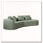 Canapé modulaire surdimensionné en chenille avec 4 coussins décoratifs Chenille-22873169
