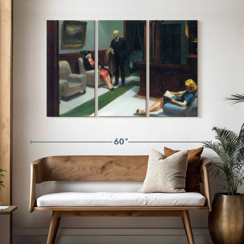 Hall de l'hôtel Leisha, H 32 po x l 50 po
