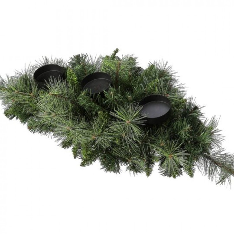 Mixed Belgium Pine 3 Tealights Candle Holder