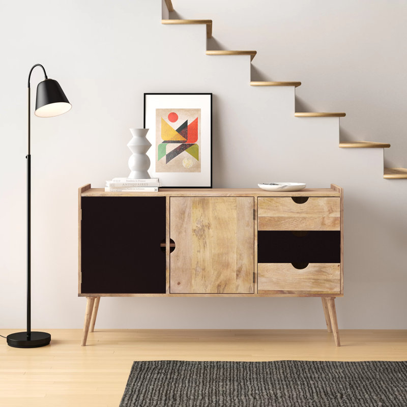 Rousseau 150cm Sideboard, Brown/Black