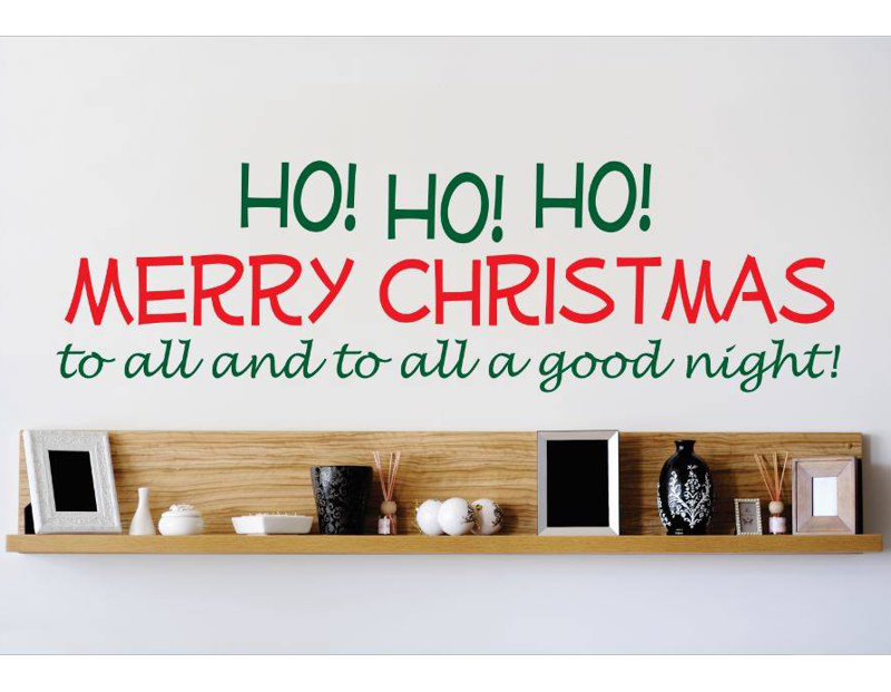 Wall Decal, 6" H x 20" W x 0.16" D, Red/Green