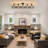 5 - Light 43.3" Farmhouse Metal Dimmable Flush Mount