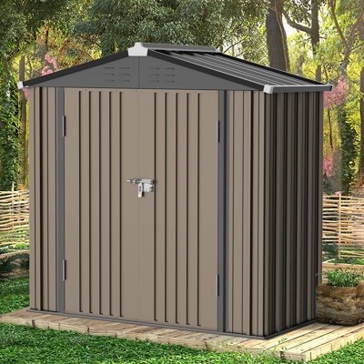 Cyndel 6 ft. W x 4 ft. D Metal Storage Shed