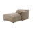 Veata Light Brown Suede Sectional Sofa