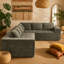 Canapé modulaire minimaliste avec chenille infroissable, aucun assemblage requis pour le salon-1729035403