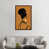 Toile avec cadre en bois brun classique