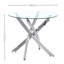 Bhevin Round Glass Top Metal Base Dining Table-1009823174