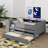 Versatile Twin-Sized Daybed With Drawers And A Pull-Out Trundle Bed, Storage Headboard, Side Tables, And A Built-In USB Charging Station-2037503666