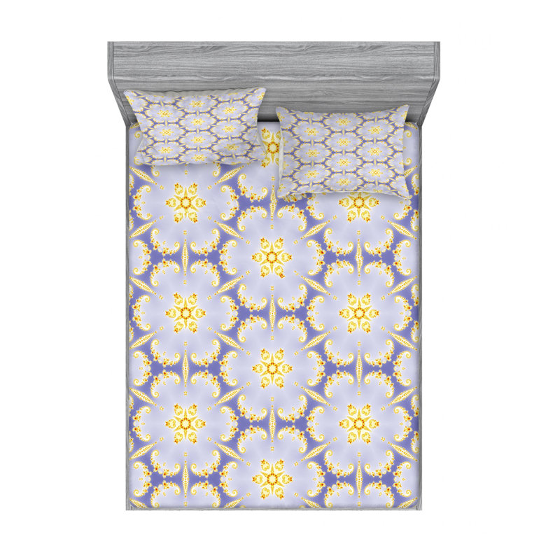 Ensemble de draps floral à fleurs bohos et inhabituelles, Floral 1