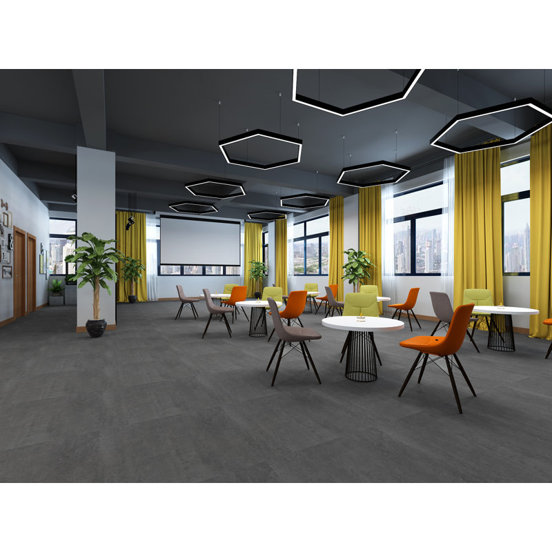 Briniyah 45.7cm W x 45.7cm L x 8cm Oak Laminate Flooring, Dark Grey