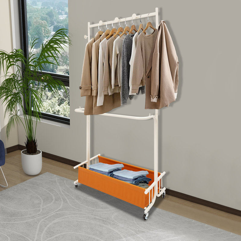 31.5'' W Metal Rolling Clothing Rack