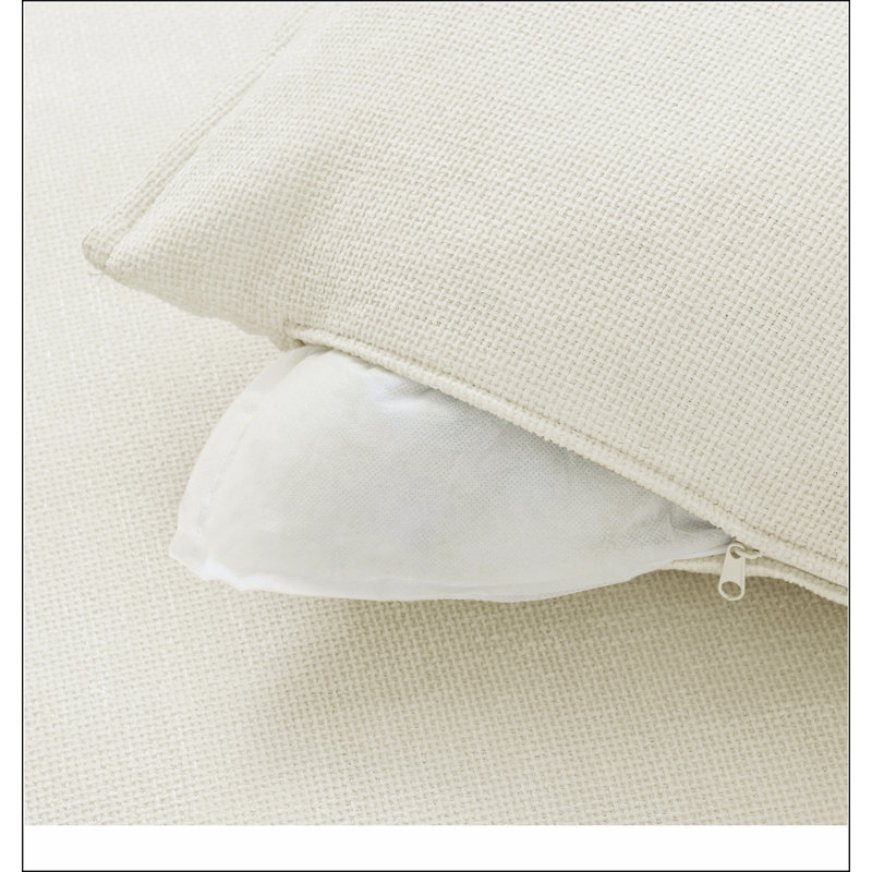 Repose-pieds modulaire contemporain en tissu Lin