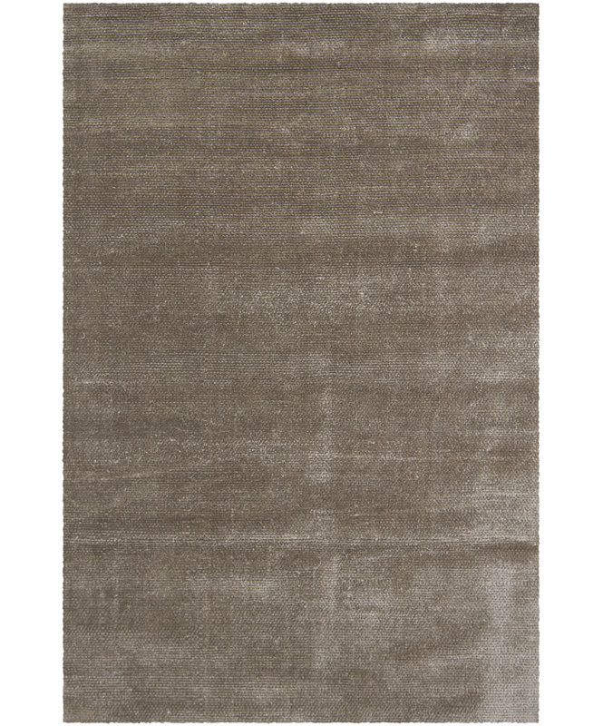 Gilberte Authentic Hand-Woven Handmade Tan & Gray Modern Tonal Textured Polyester Area Rug, 2' x 3'