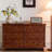 Dark-brown Solid + Manufactured Wood Accent Cabinet