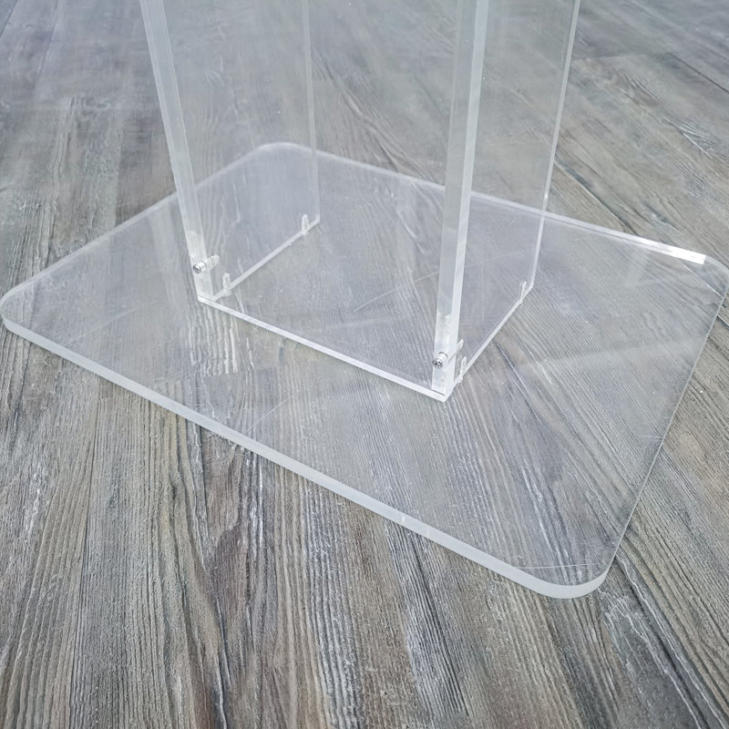 Clear Acrylic 42.5" Tall Church Pulpit Lectern with Shelf