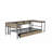 Corner Daybed  Frame With Bookcase,LED Light And Charging Station-1431306838
