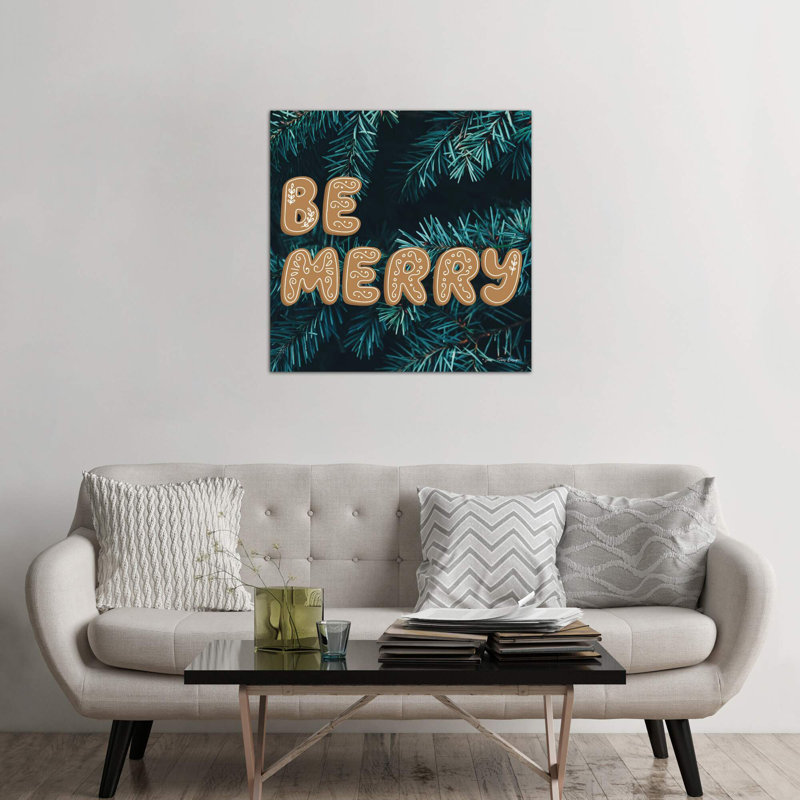 Gingerbread Be Merry 1 Piece Wrapped Canvas Wall Art, 93.98 cm H x 93.98 cm W x 3.175 cm D