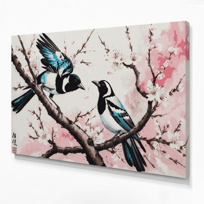 Art mural sur toile, oiseaux, pie