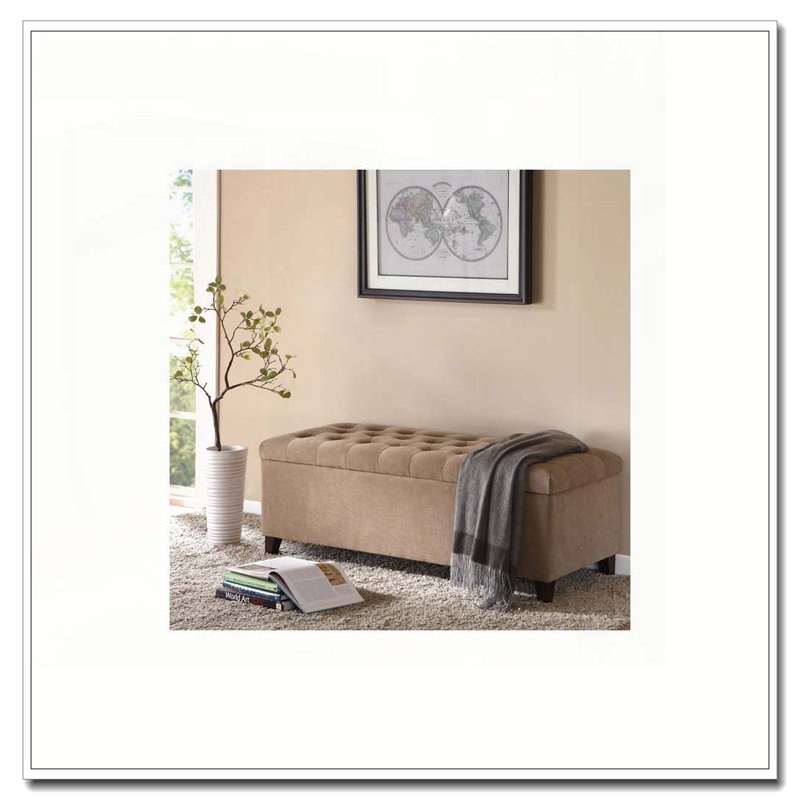 Banc de rangement capitonné à fermeture douce, Sand
