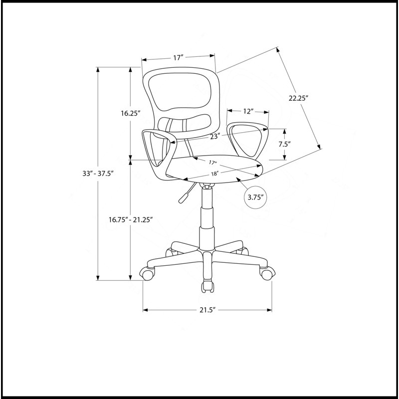 Chaise de bureau ergonomique avec fonctions réglables pour un confort et une mobilité accrus