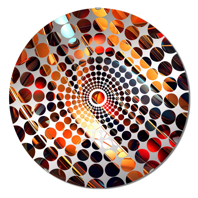 Eirini - Miroir décoratif à cercles concentriques, 23,6 po x 23,6 po