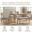Ensemble de salle à manger rustique 6 pièces avec banc et 4 chaises rembourrées - Mobilier de salle à manger classique-985909324