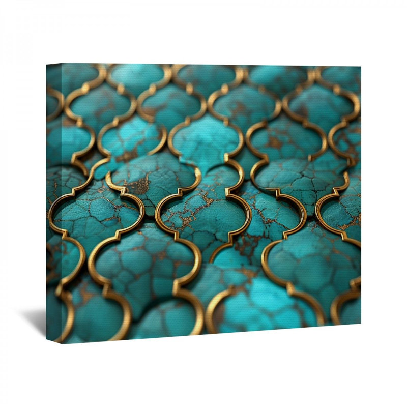 Moroccan sur toile, H 20 po x l 30 po x P 3 po