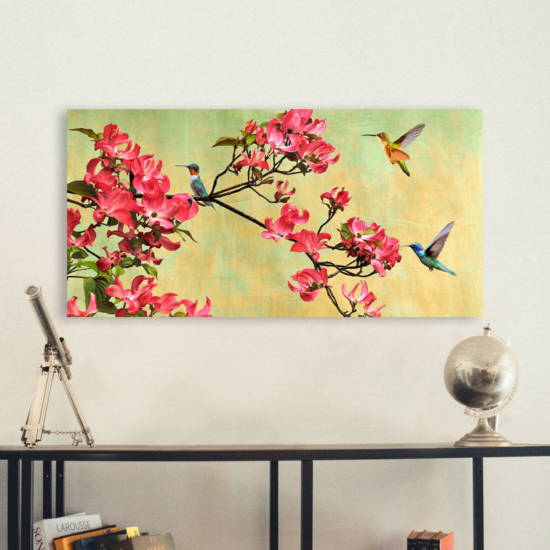 2KP5787 Flower Branch (Detail) by Kelly Parr - Wrapped Canvas Print, 35cm H x 70cm W x 4cm D