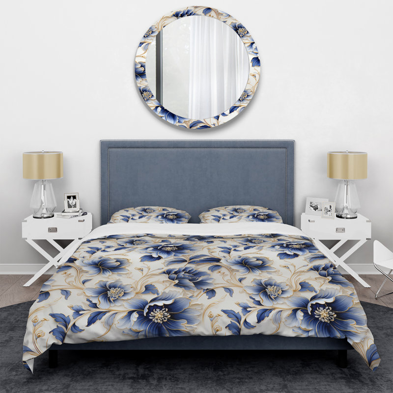 Ensemble de housse de couette Hershal, Housse de couette simple + 1 taie décorative stan