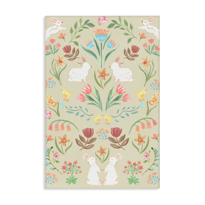 Toile symétrique de Pâques, conception par Corinne Haig, H 24 po x l 16 po