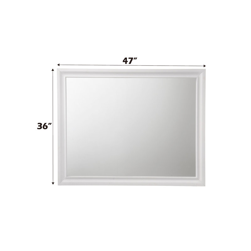 Miroir à finition Naima (miroir inclus seulement), Blanc