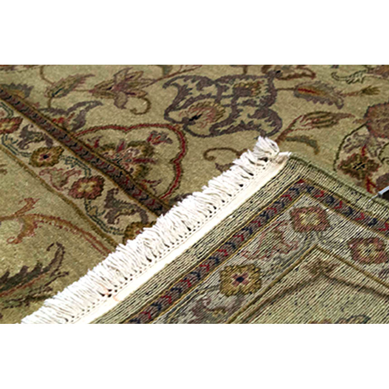 Tapis doré et doré de haute qualité noué à la main