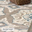 Tapis à motif géométrique bleu céruléen / taupe / ivoire Mountview-148849737