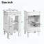 Meuble de salle de bain de style français avec lavabo en céramique, tablette réglable et charnières à fermeture douce, blanc-2024271254-2024271255