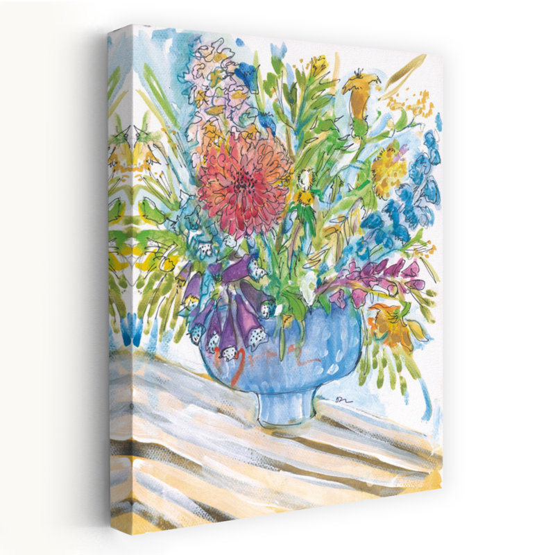 Élégance imprévue - Vase contemporain bouquet de fleurs sauvages, H 48 po x l 32 po