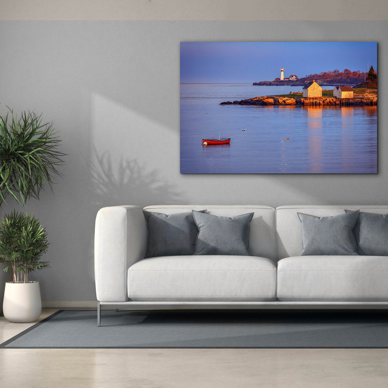 Toile épique Graffiti «Evening Glow At Willard Beach» par Rick Berk, 60 po x 40 po