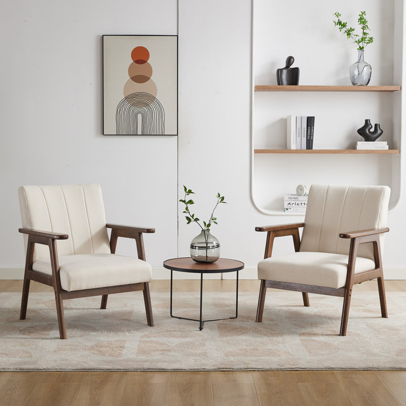 Chisara Upholstered Armchair, Irma Beige Linen