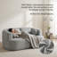Canapé compact à deux places avec rembourrage Cloud Comfort et revêtement en chenille de qualité supérieure