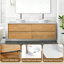 Meuble-lavabo mural moderne avec lavabo vasque rond et 4 tiroirs-133488837-133488835