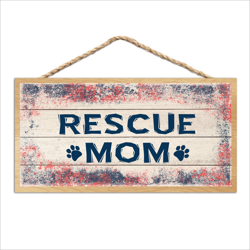Panneau en bois «Rescue Mom»