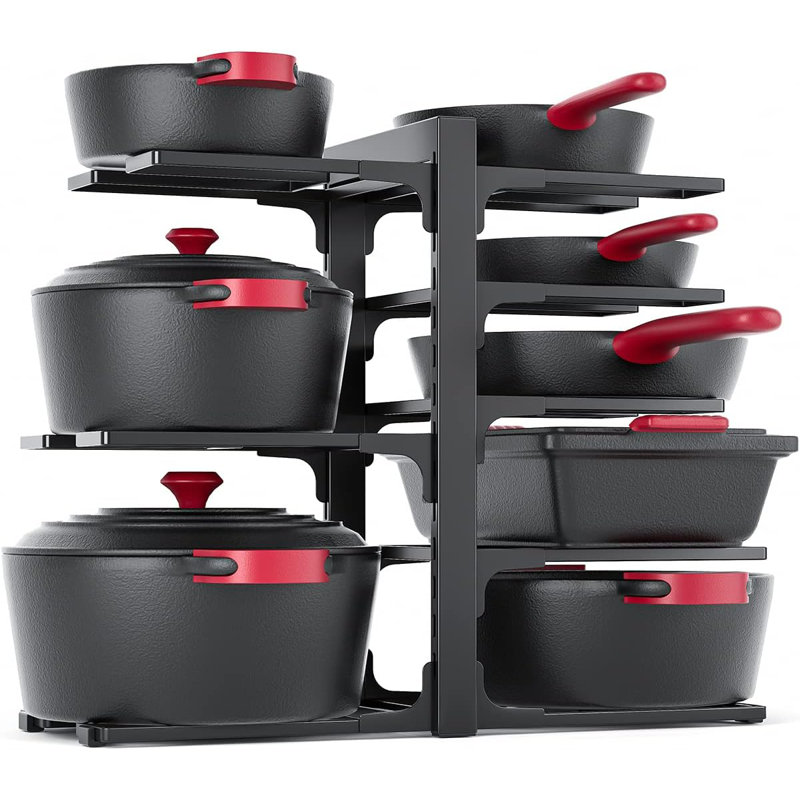 Support de rangement réglable à 8 niveaux pour armoires de cuisine et rangement