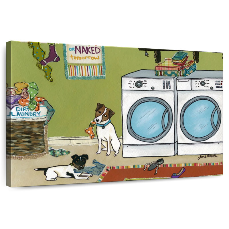Brampt Jack Russell Trouble, 32" H x 48" W