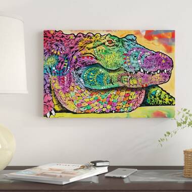 Rainbow Frog oil painting on canvas wall art hand Indonesia
