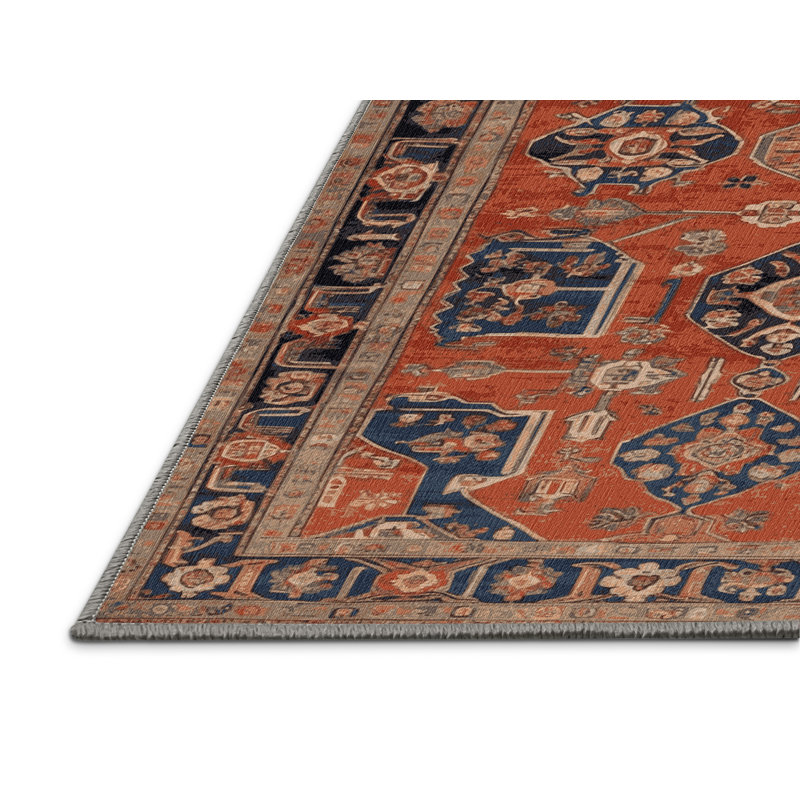 Machine Washable Persian Brown Area Rug, Rectangle 3' x 5'