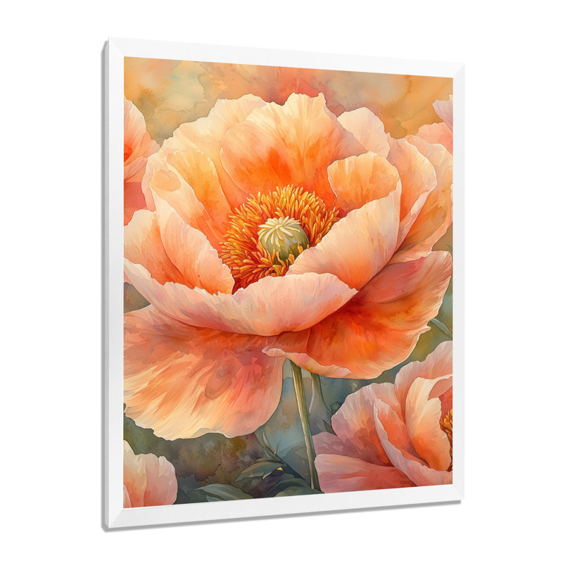 Gosson - impressions sur toile florales, H 20 po x l 12 po, Picture Framed Print, Blanc