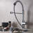 Blossom Chrome Finish Commercial Pull-Down Kitchen Faucet – Solid Brass Spring Sink Faucet with Single Handle, 1 or 3-Hole Installation for Farmhouse, RV, and Utility Sinks-26720415-49185583